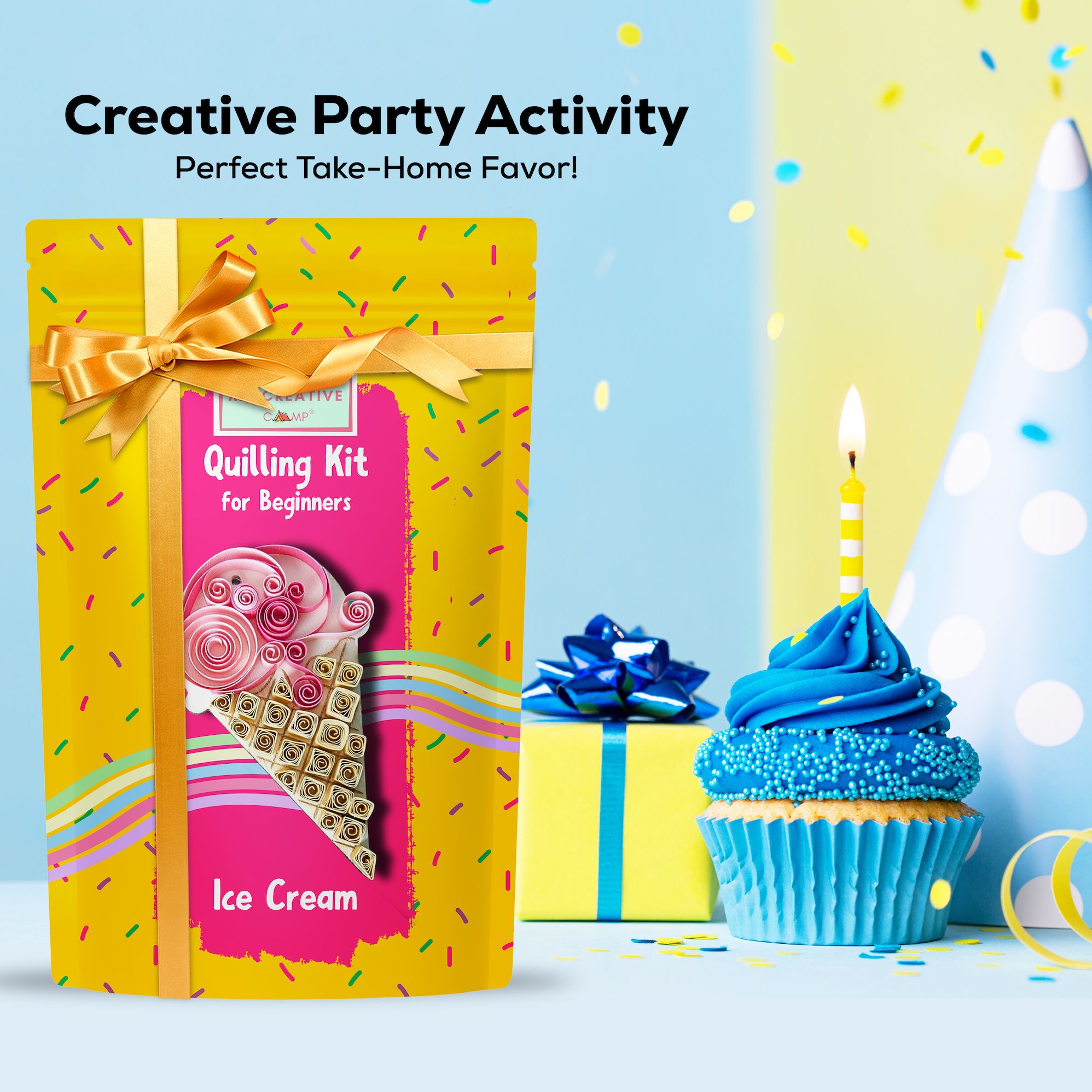 Ice Cream Paper Quilling Craft Kit