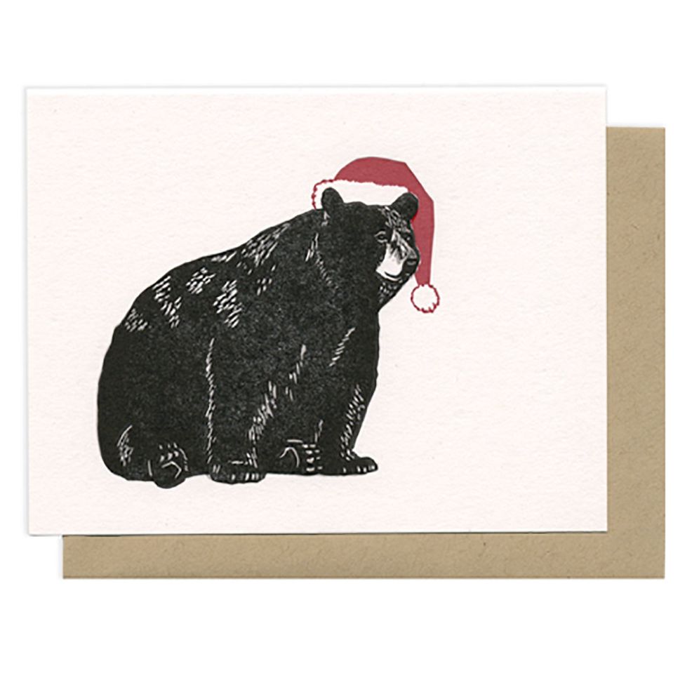 Santa Bear Christmas Card