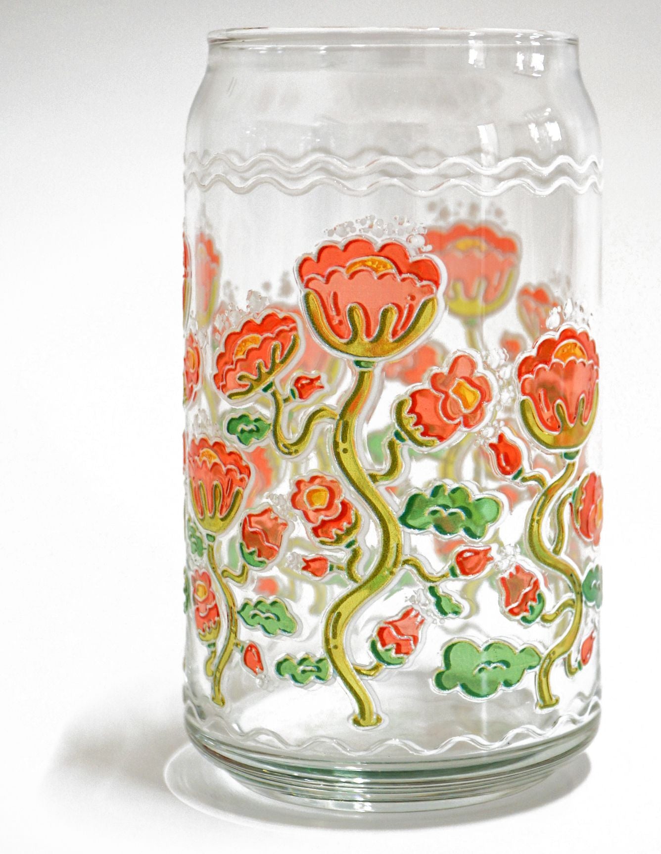Cheerware Pretty Poppy 16oz Stained Glass Cup