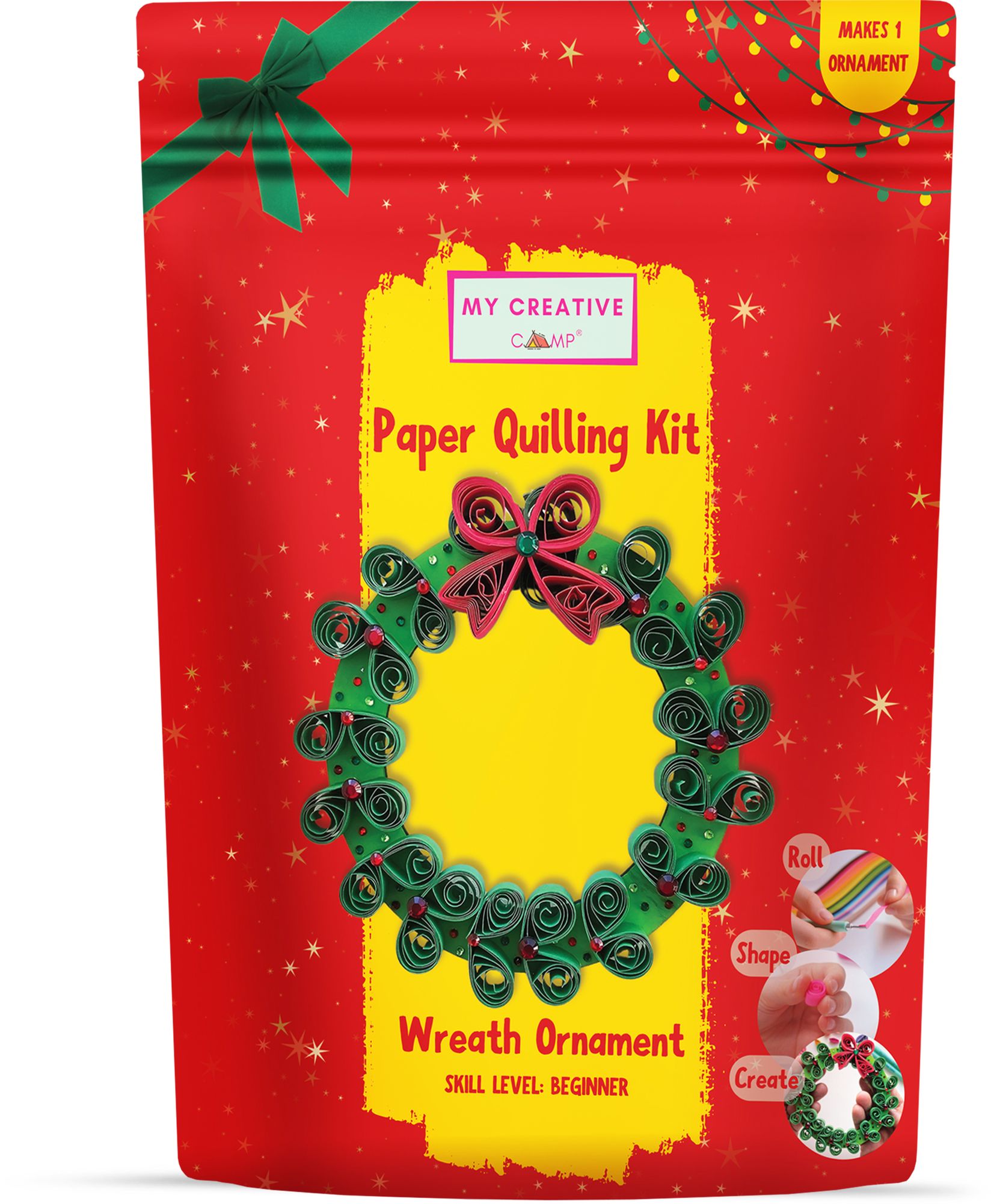Wreath Ornament Paper Quilling Craft Kit