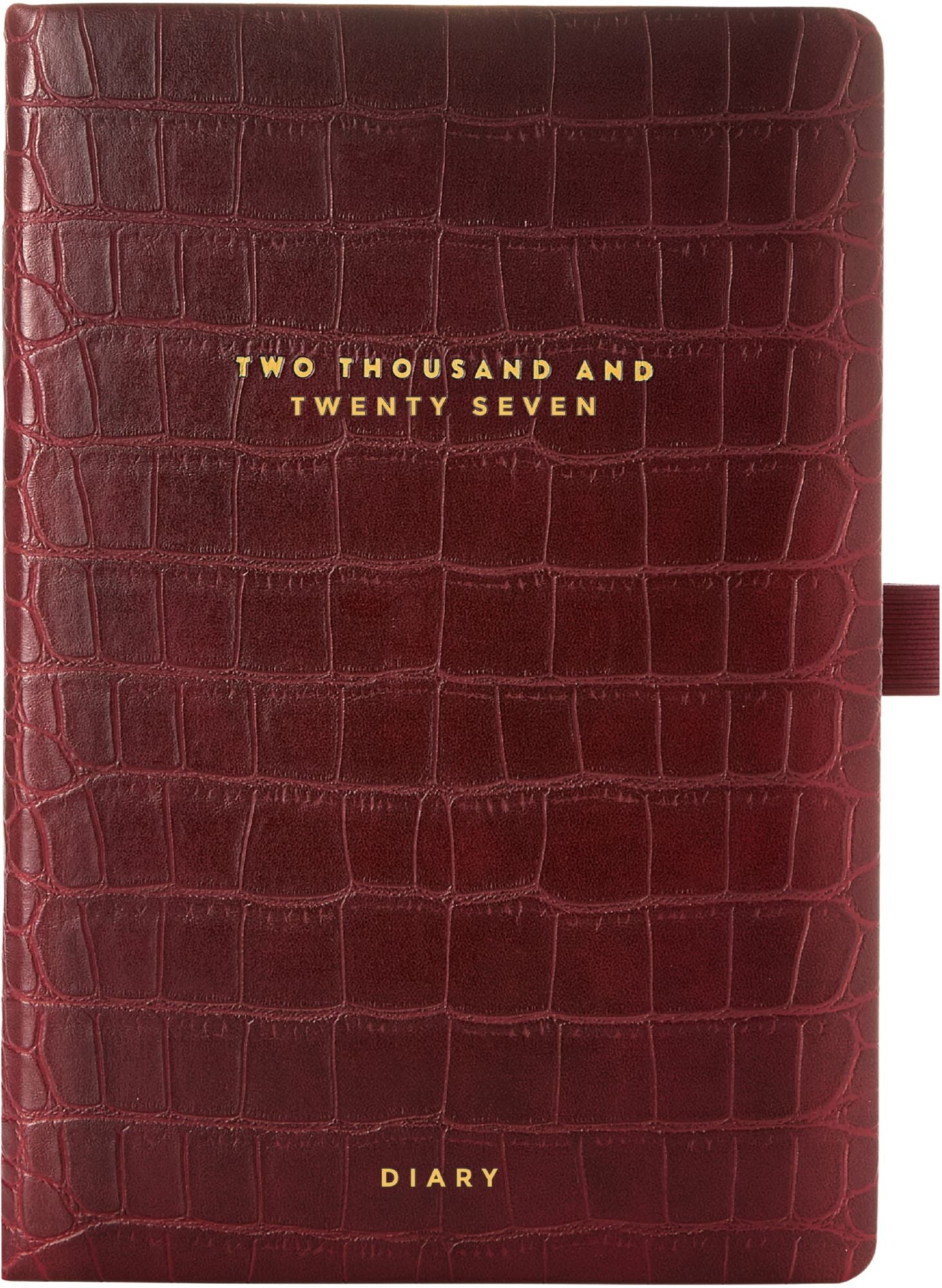 2027 Scribble & Dot - Bordeaux Croc - Week-to-View Planner