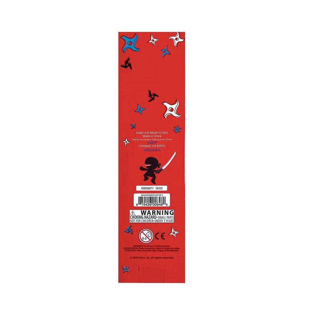 Ninja Erasers - Set of 3