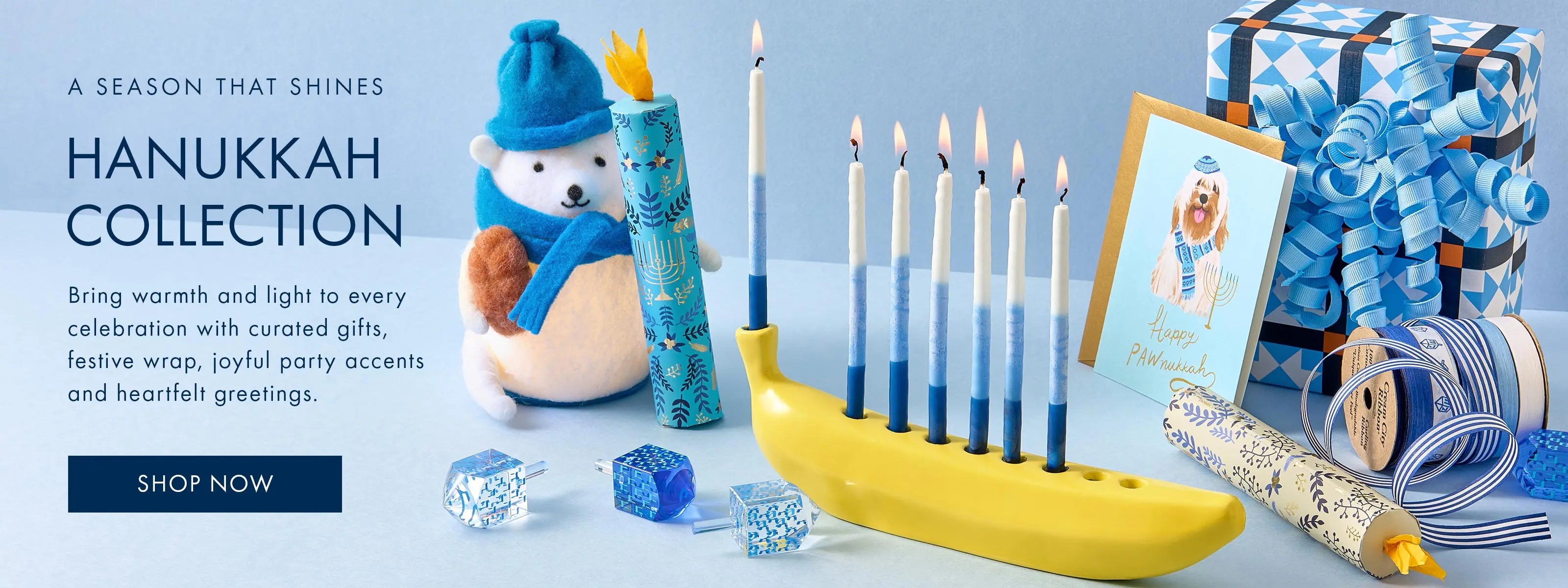 Shop the Hanukkah collection of gifts, wrap, party accents and more.