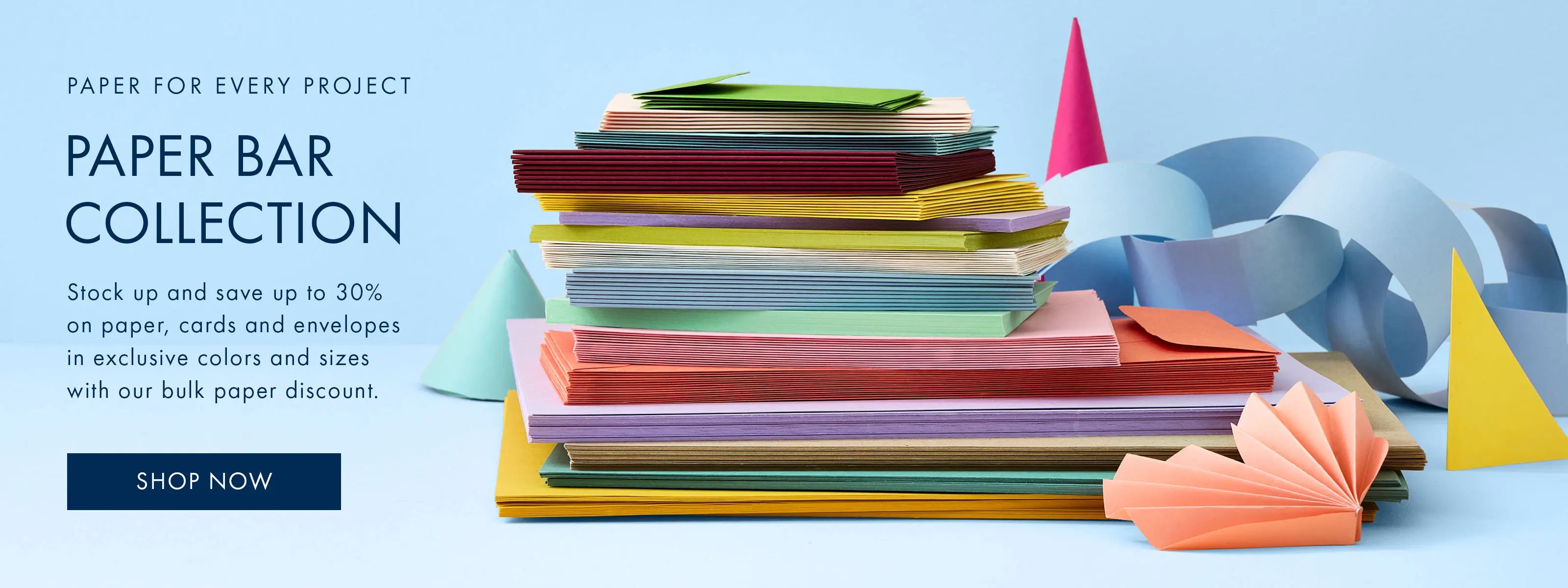 Shop paper and envelopes and save up to 30% when you buy in bulk.