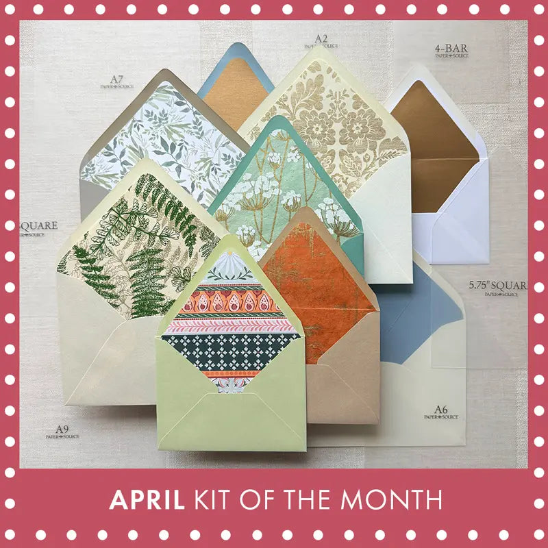 April 2026 Kit of the Month, the Envelope Liner Template Kit.