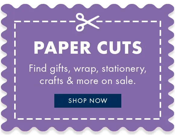 Shop the Paper Cuts clearance section and save on gifts, wrap and more.
