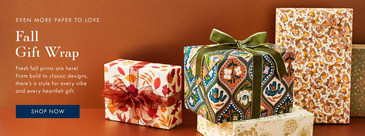 Shop fall gift wrap in a variety of styles and designs.