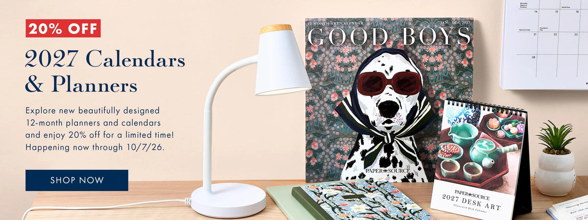 Shop 2027 calendars and planners and save 20% for a limited time.