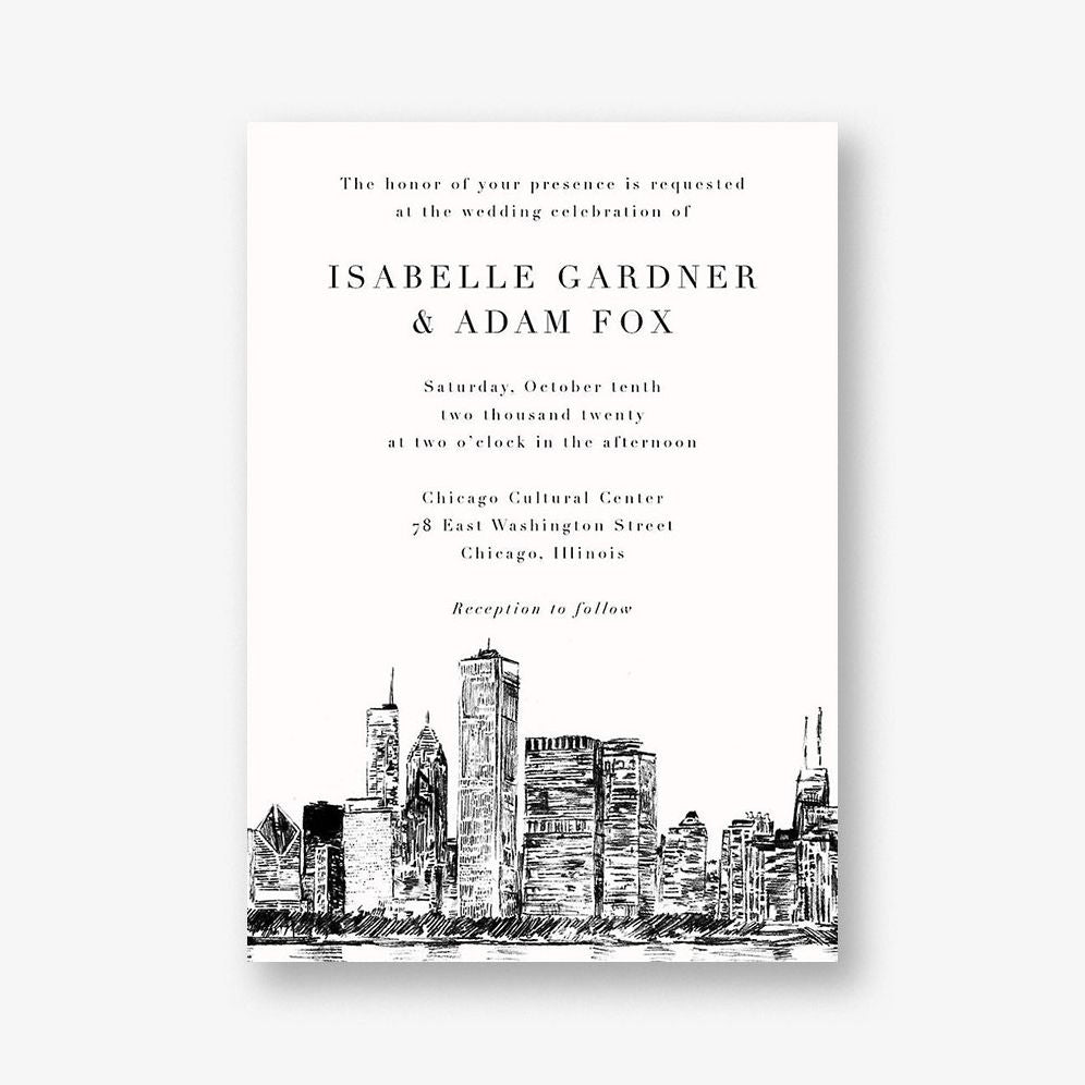 Chicago Wedding Invitation