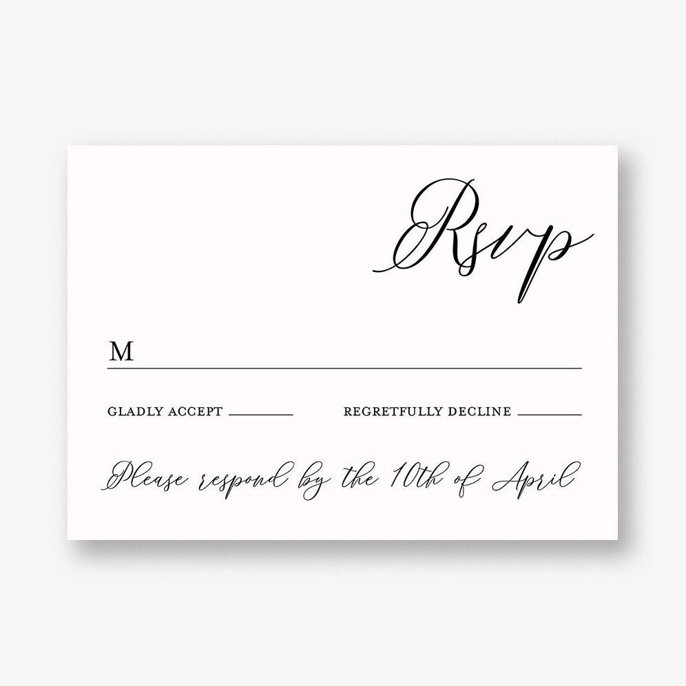 Brushstroke Foil Response Card