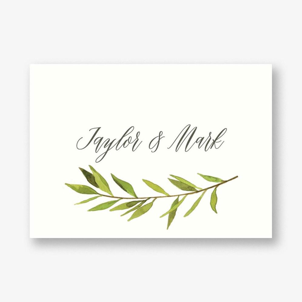 Green Garland Stationery