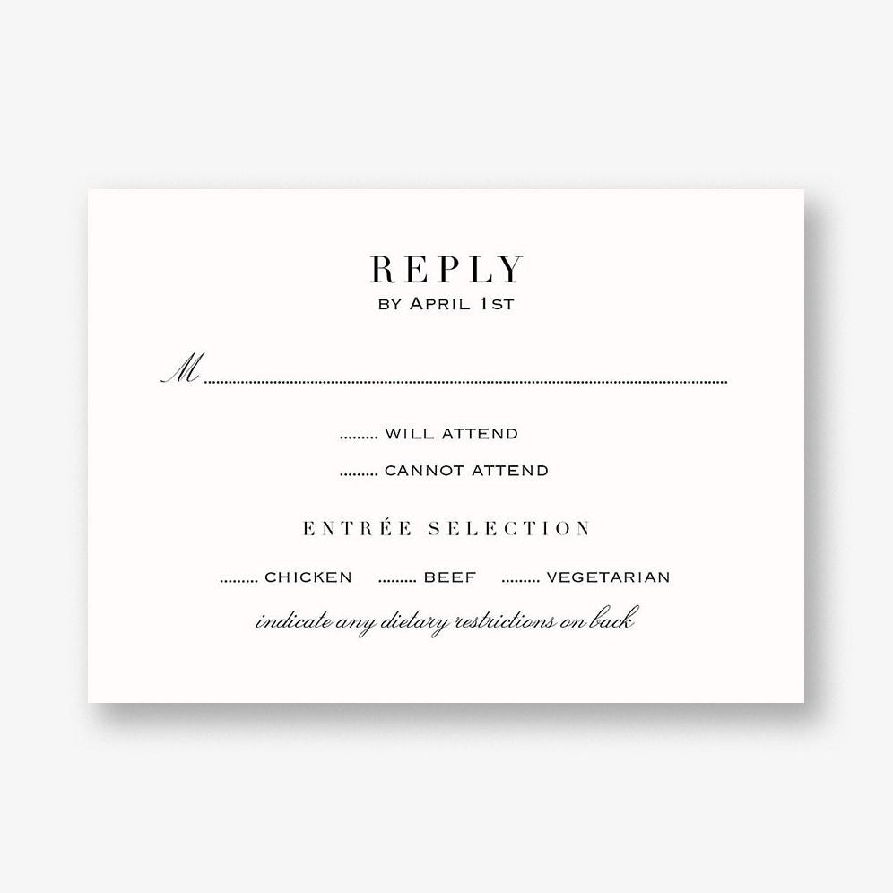 Fineline Foil Response Card