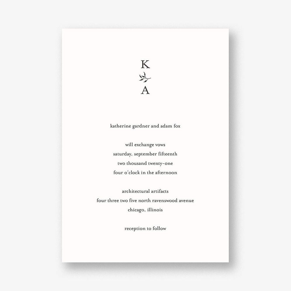 Sprig Wedding Invitation