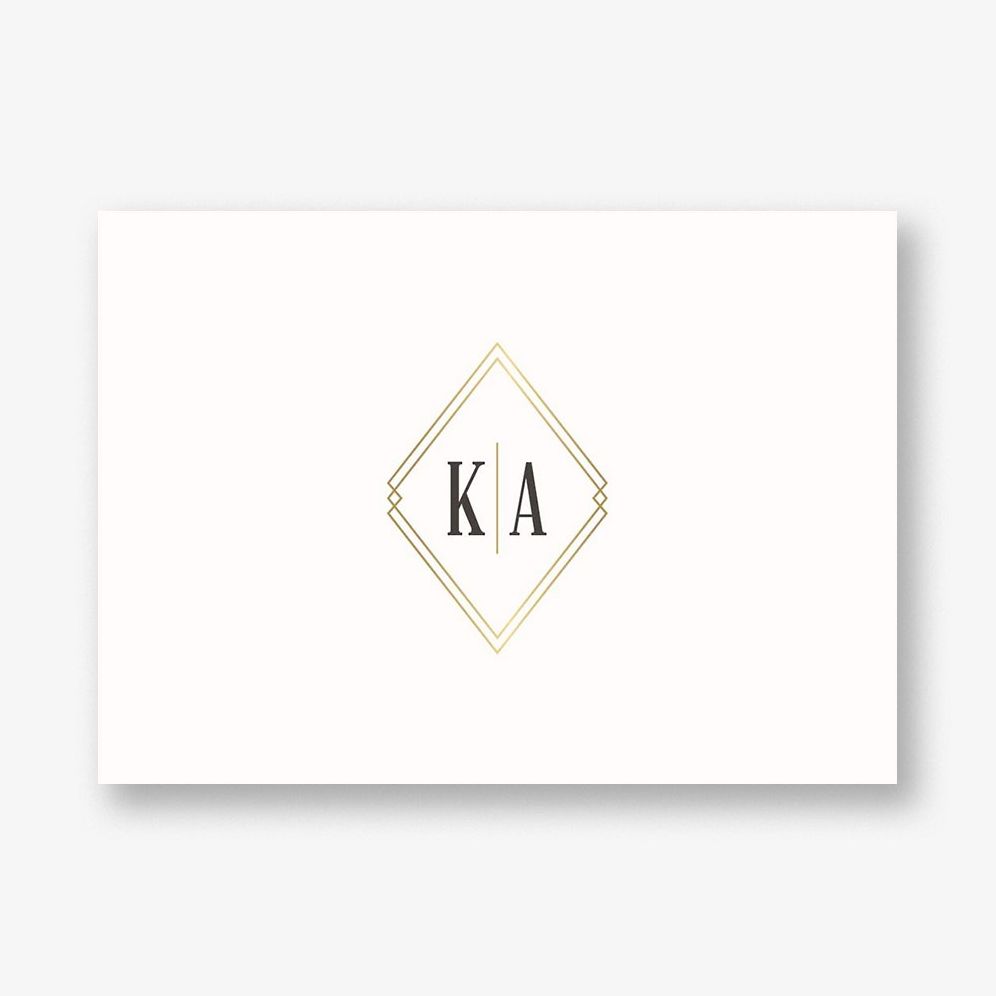 Diamond Inlay Stationery
