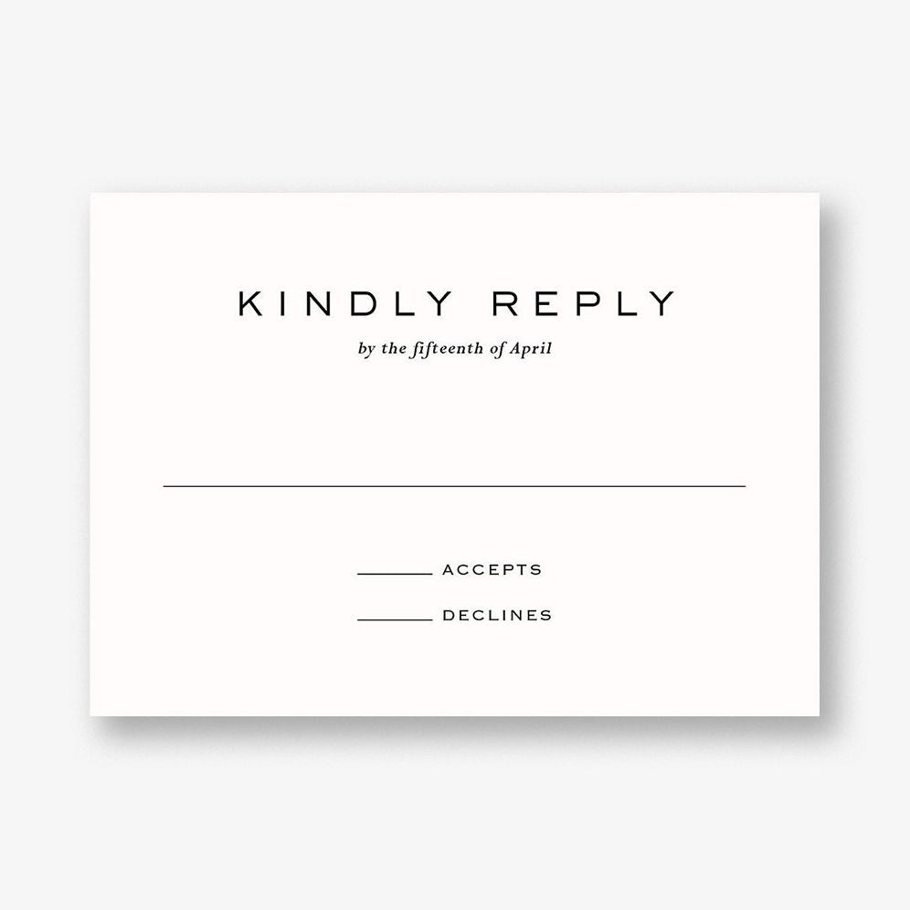 Gilded Peony Response Card