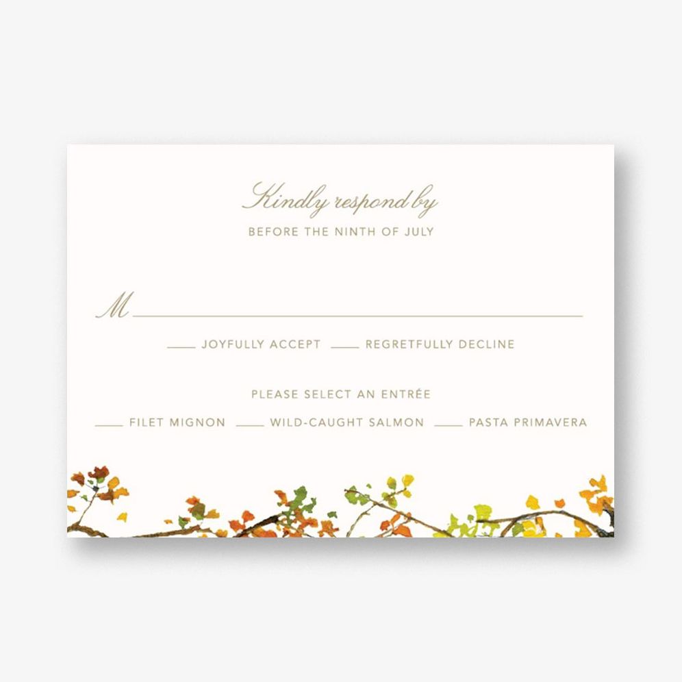 Autumn Boughs Response Card