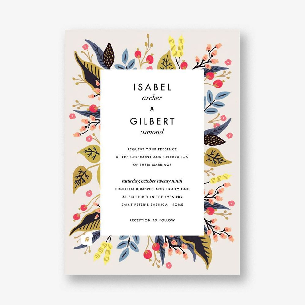 Egret Garden Wedding Invitation