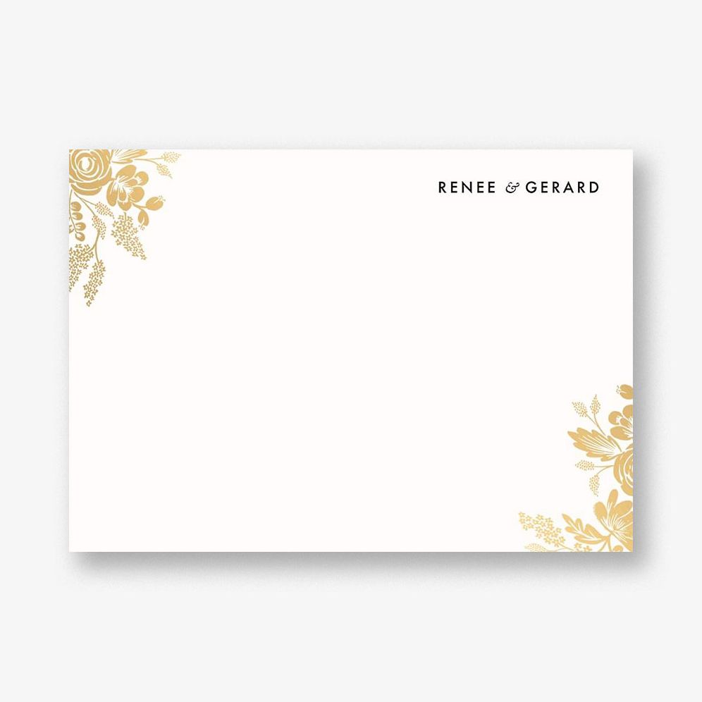 Heather and Lace Foil Stationery