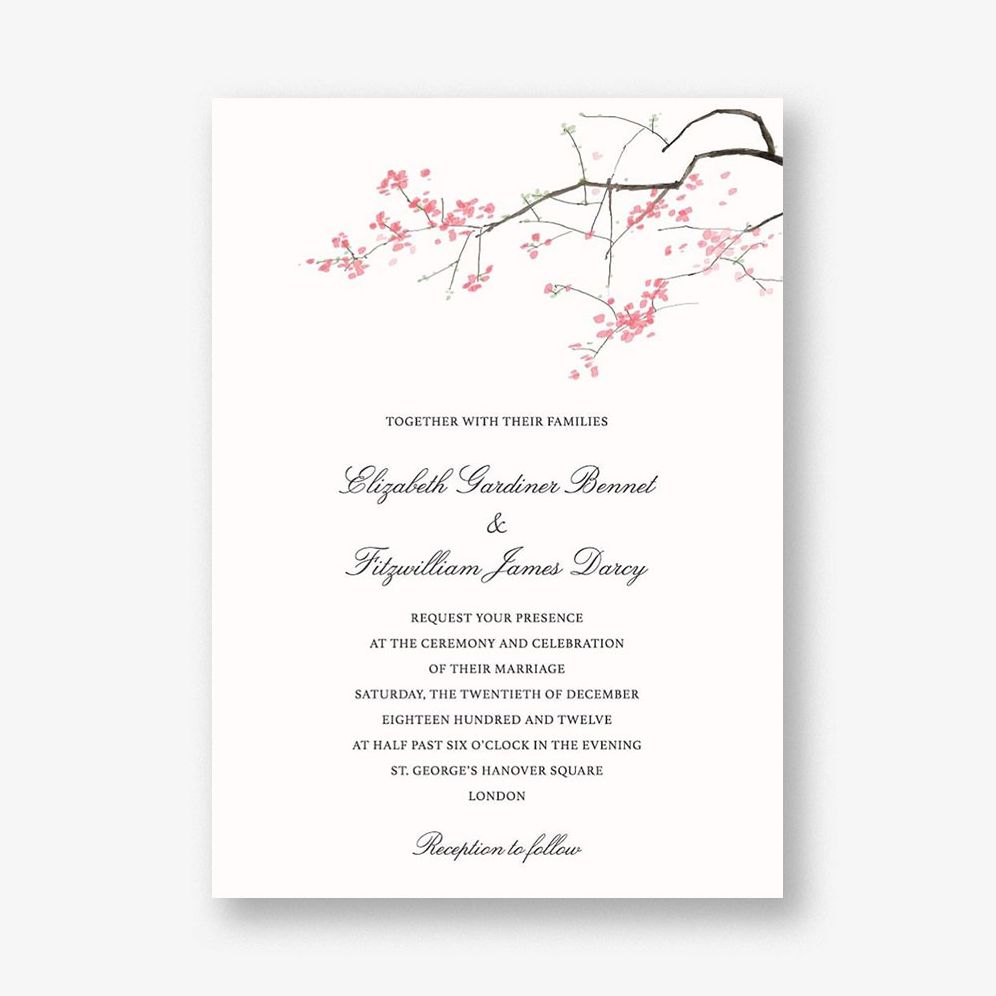 Japanese Cherry Wedding Invitation