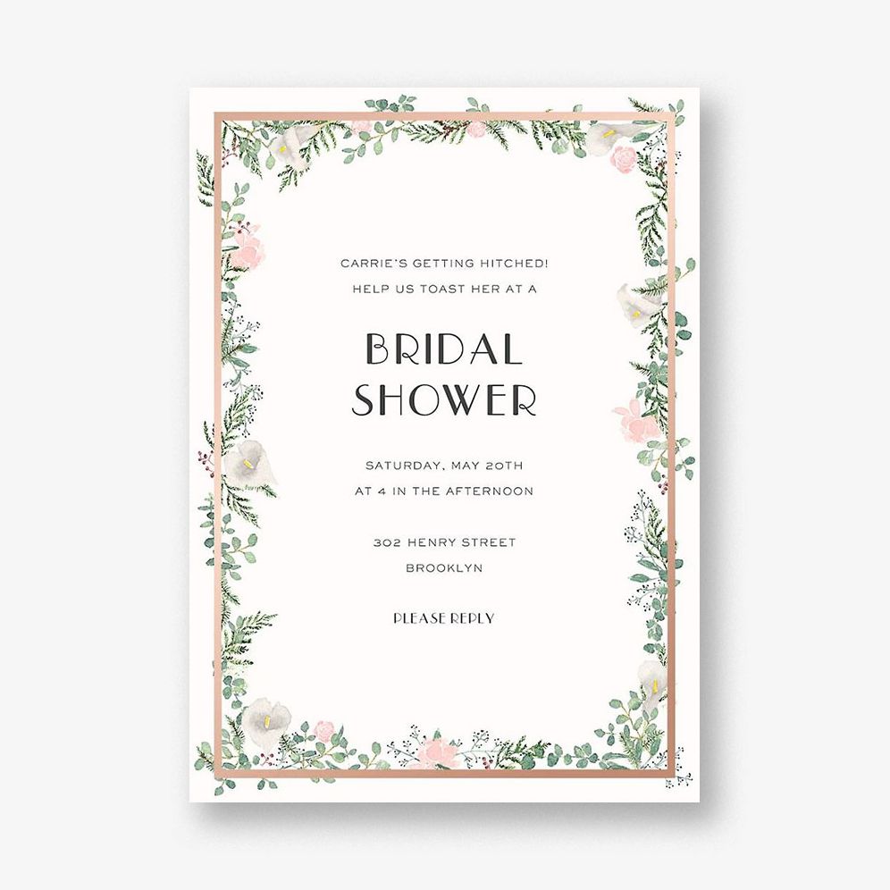 Lautaret Foil Bridal Shower Invitation