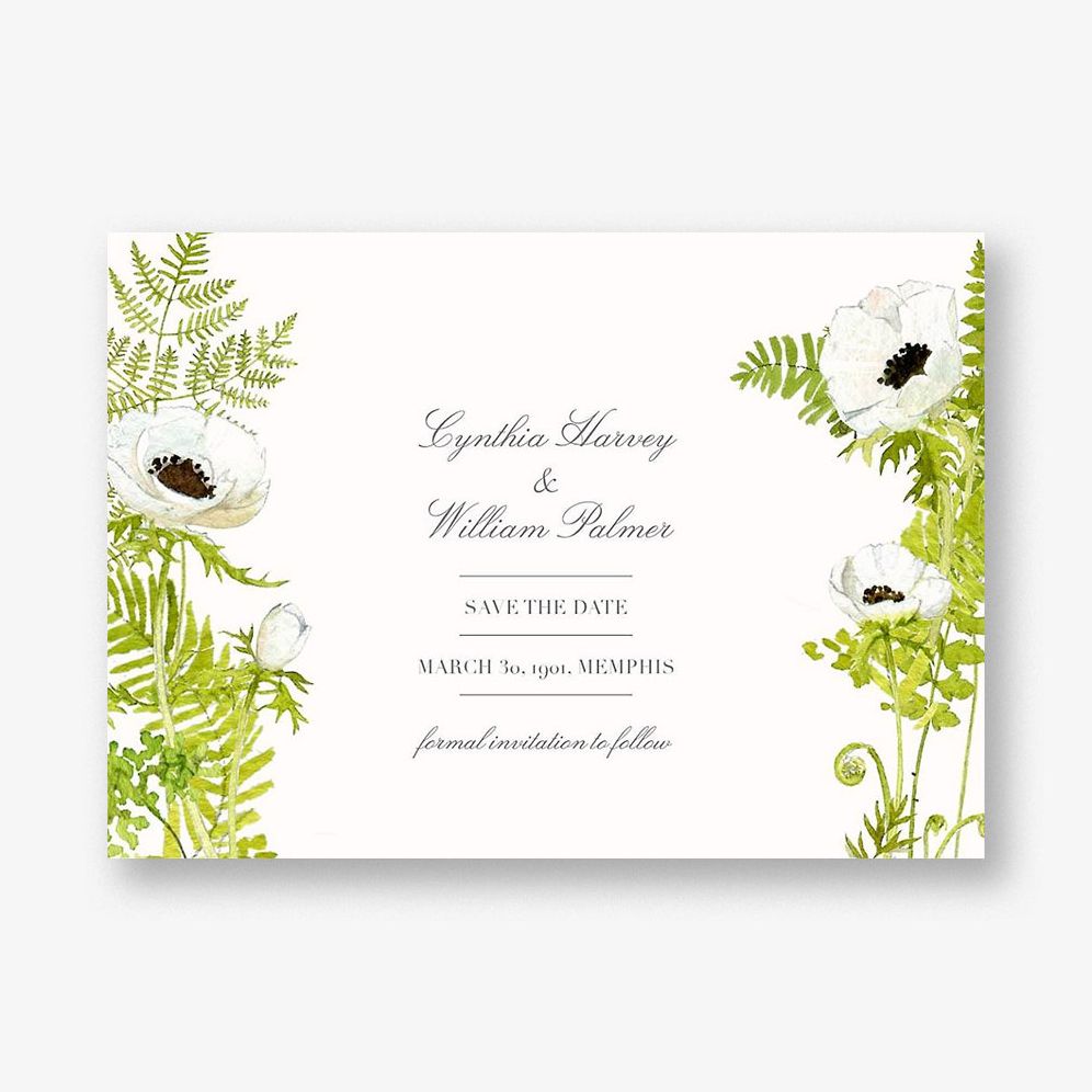 Naiad Horizontal Save the Date Card