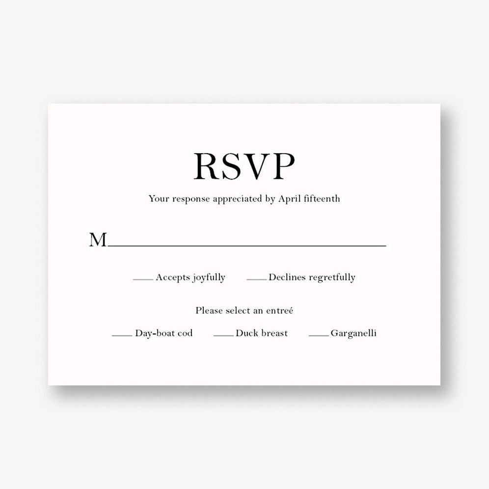 Sequoia Response Card