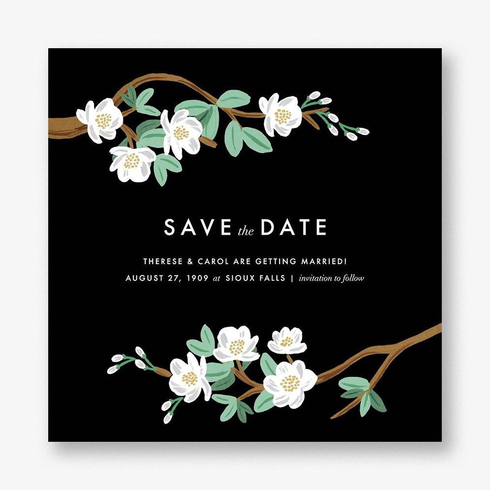 Tea Tree Save the Date Card
