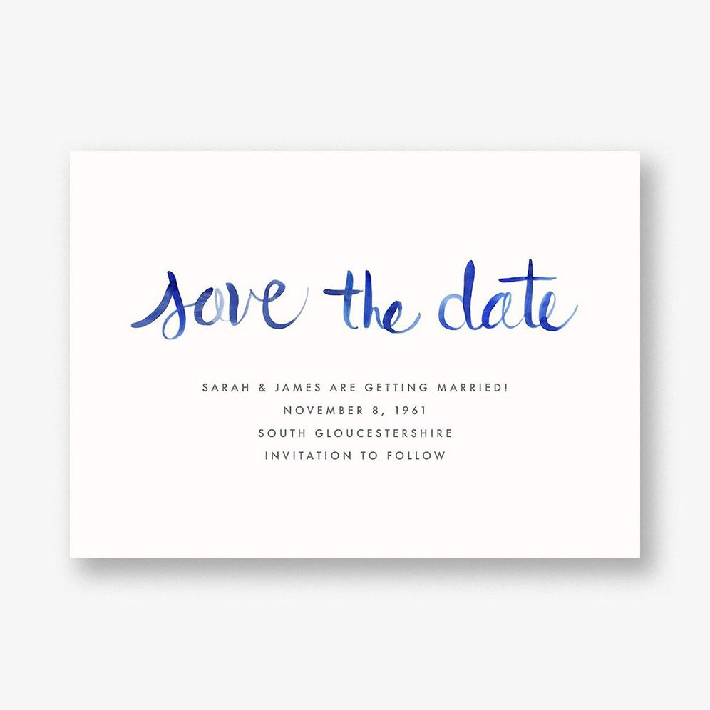 Watercolor Lettering Save The Date
