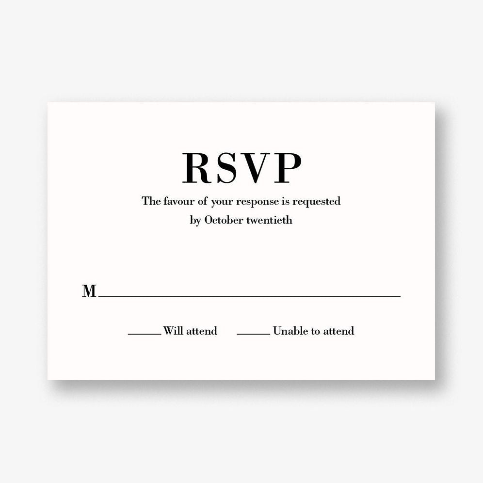 Pinstripe Border Response Card