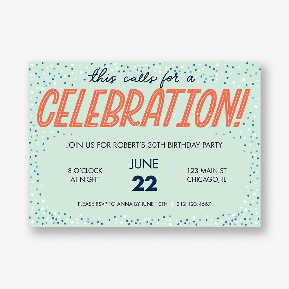 Celebration Birthday Party Invitation