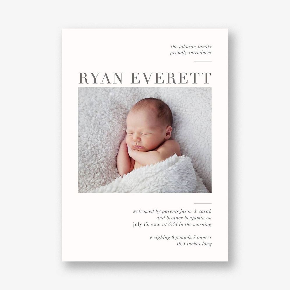 Modern Birth Announcement
