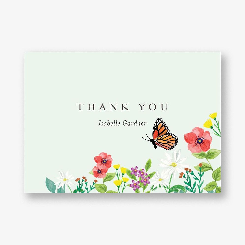 Butterfly Garden Thank You Notes