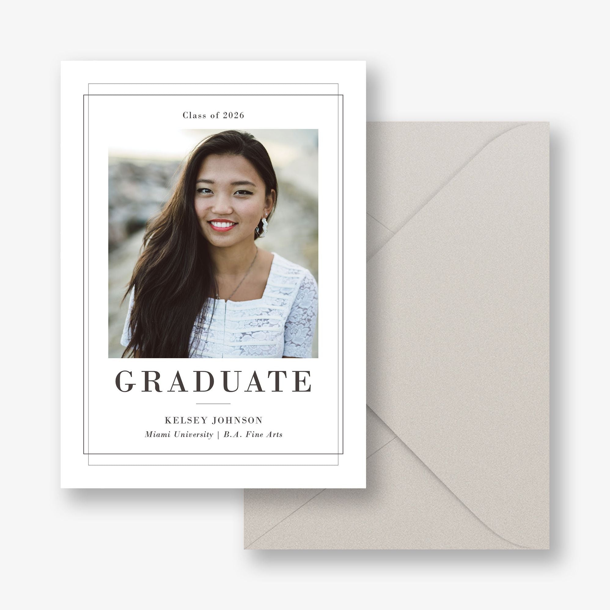 Basic Border Graduation Announcement