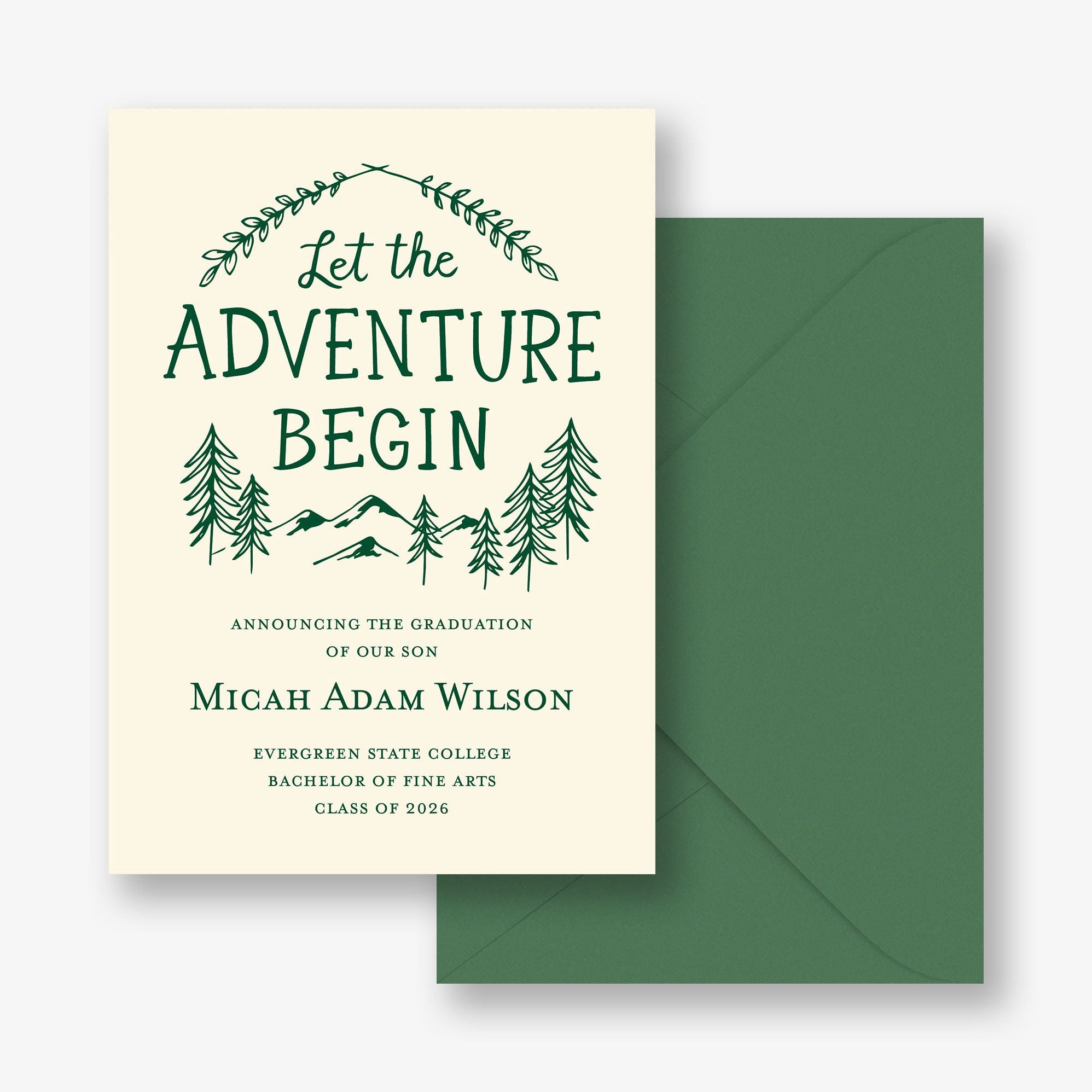 Adventure Begin Graduation Announcement