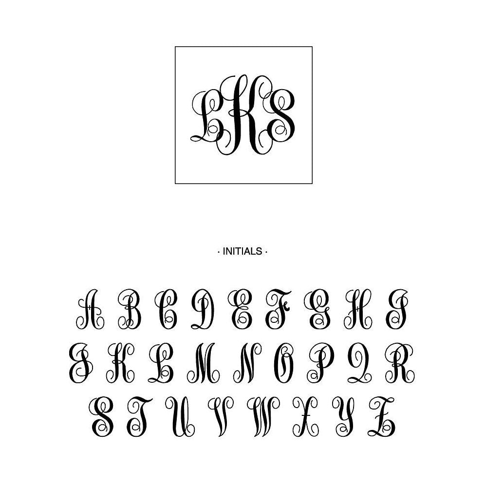 Clear Green Engraved Monogram Coasters