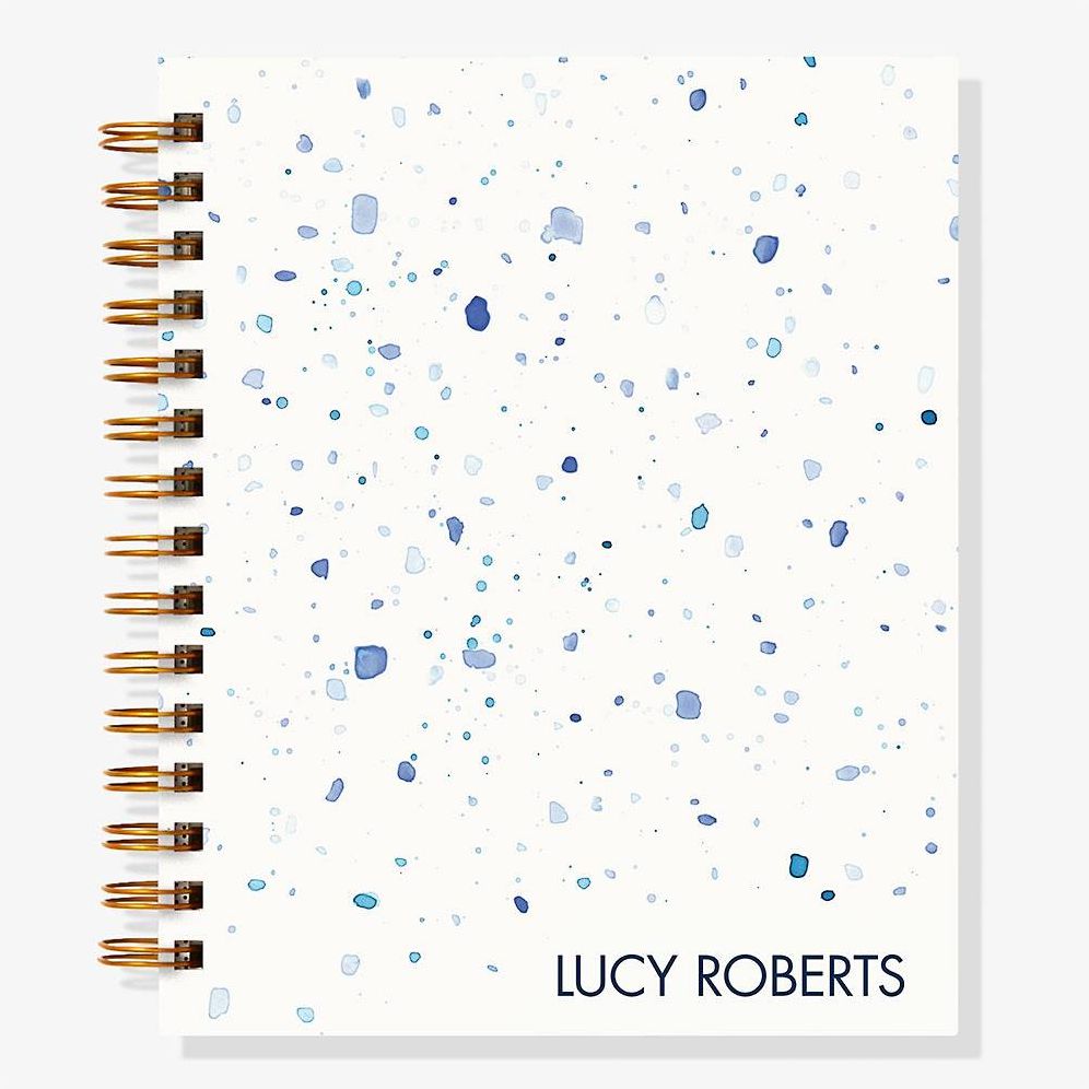 12-Month Watercolor Terrazzo Custom Planner