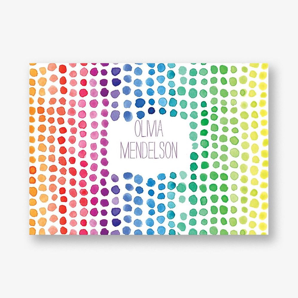 Rainbow Dots Stationery