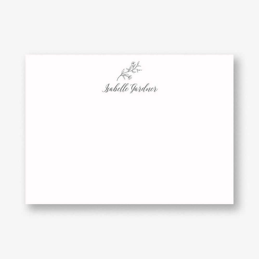 Floral Full Name Stationery