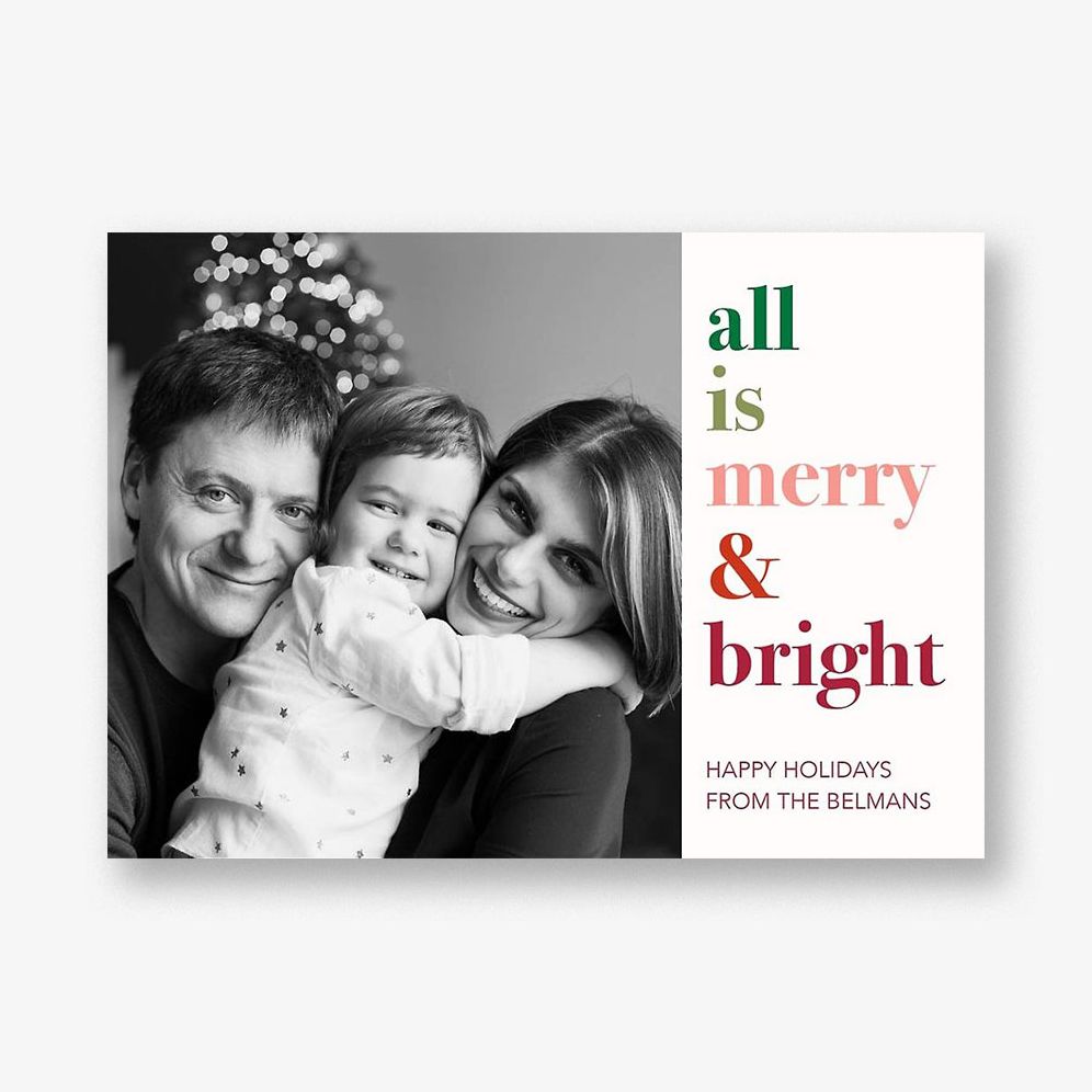 Merry & Bright Holiday Photo Card