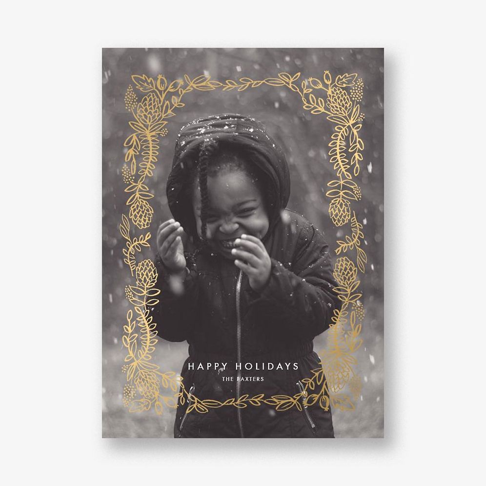 Botanical Lace Foil Photo Card