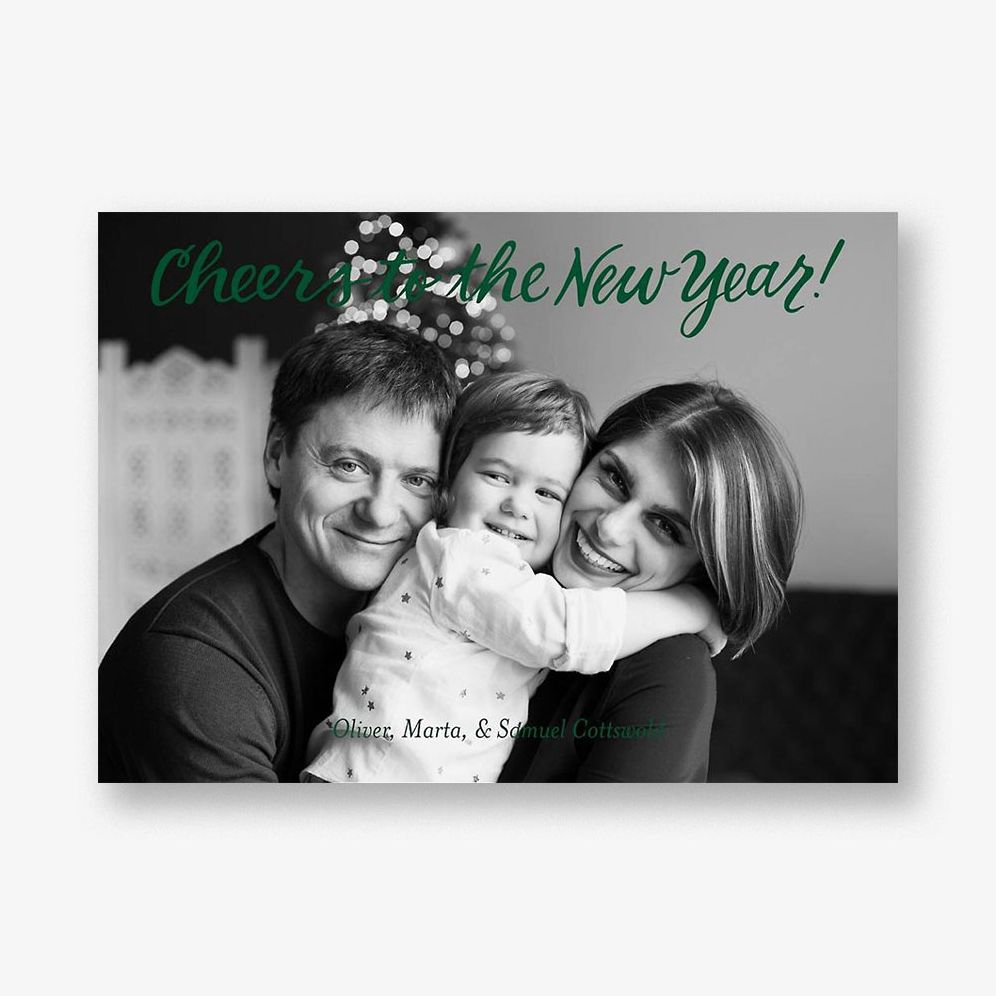 Cheers New Year Photo Card Top