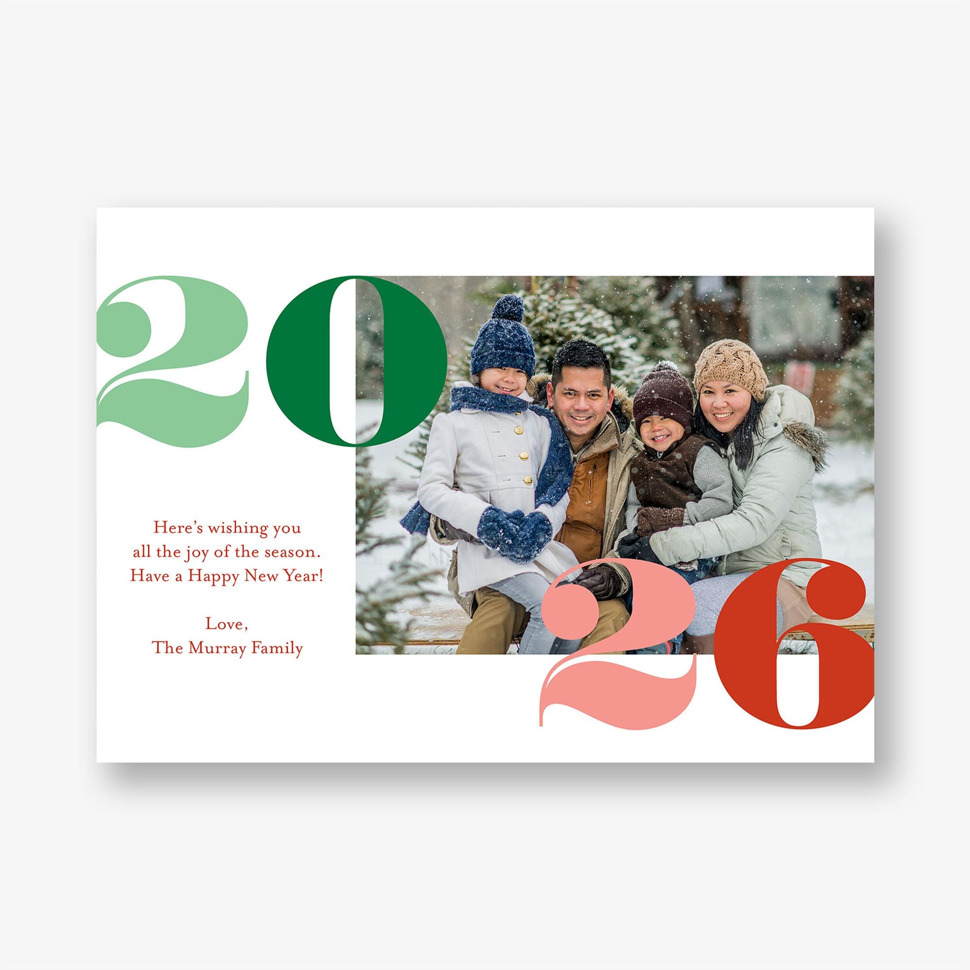 Colorful Year Photo Card