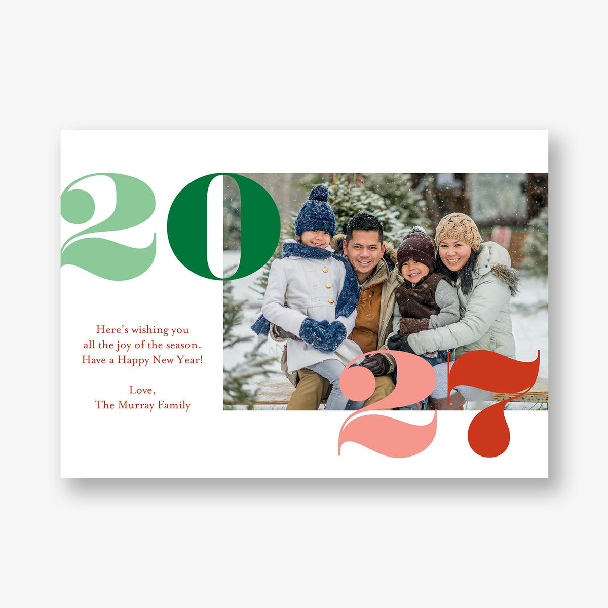 Colorful Year Photo Card