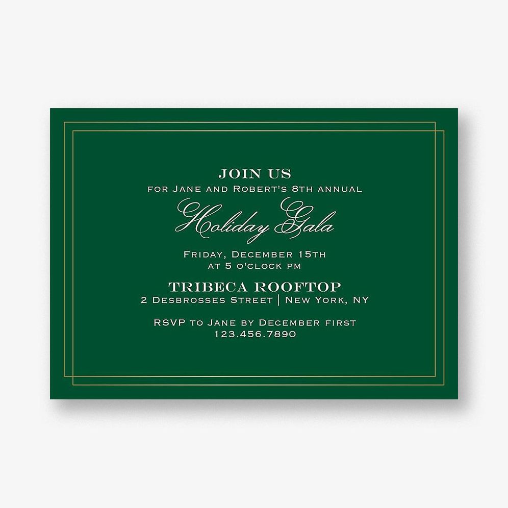 Duo Border Holiday Party Invitation