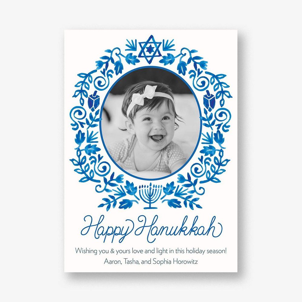 Hanukkah Frame Photo Card