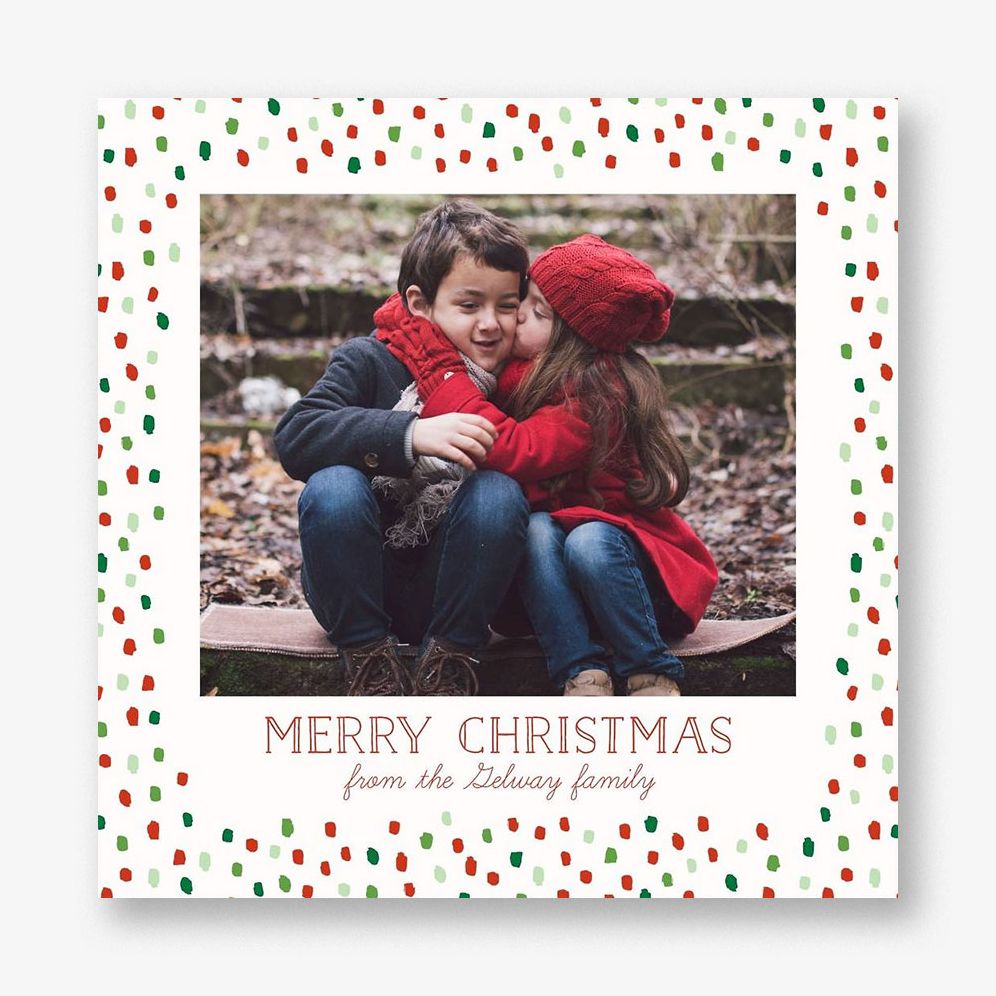 Holiday Flurry Photo Card Square