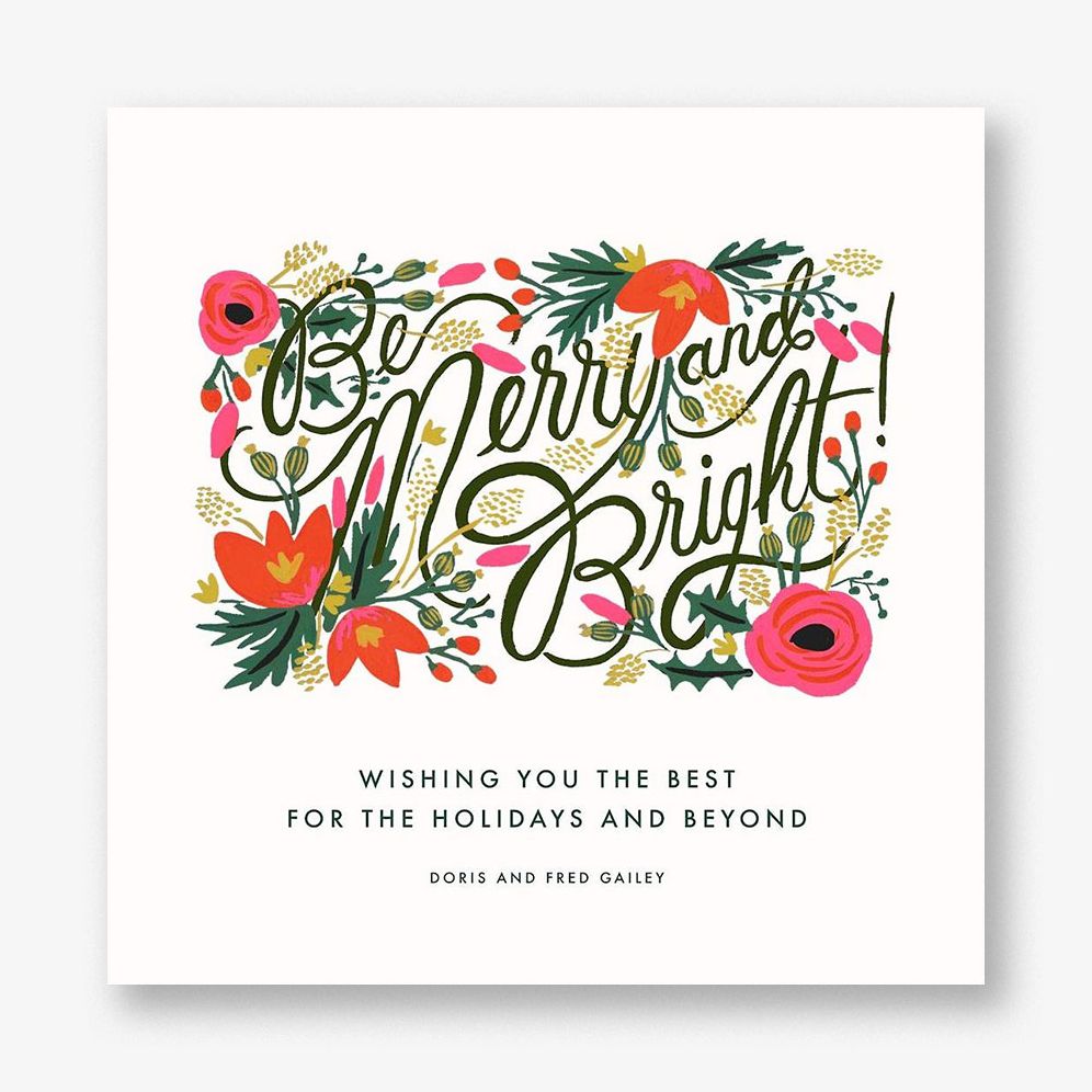 Merry, Bright and Blooming Photo Card