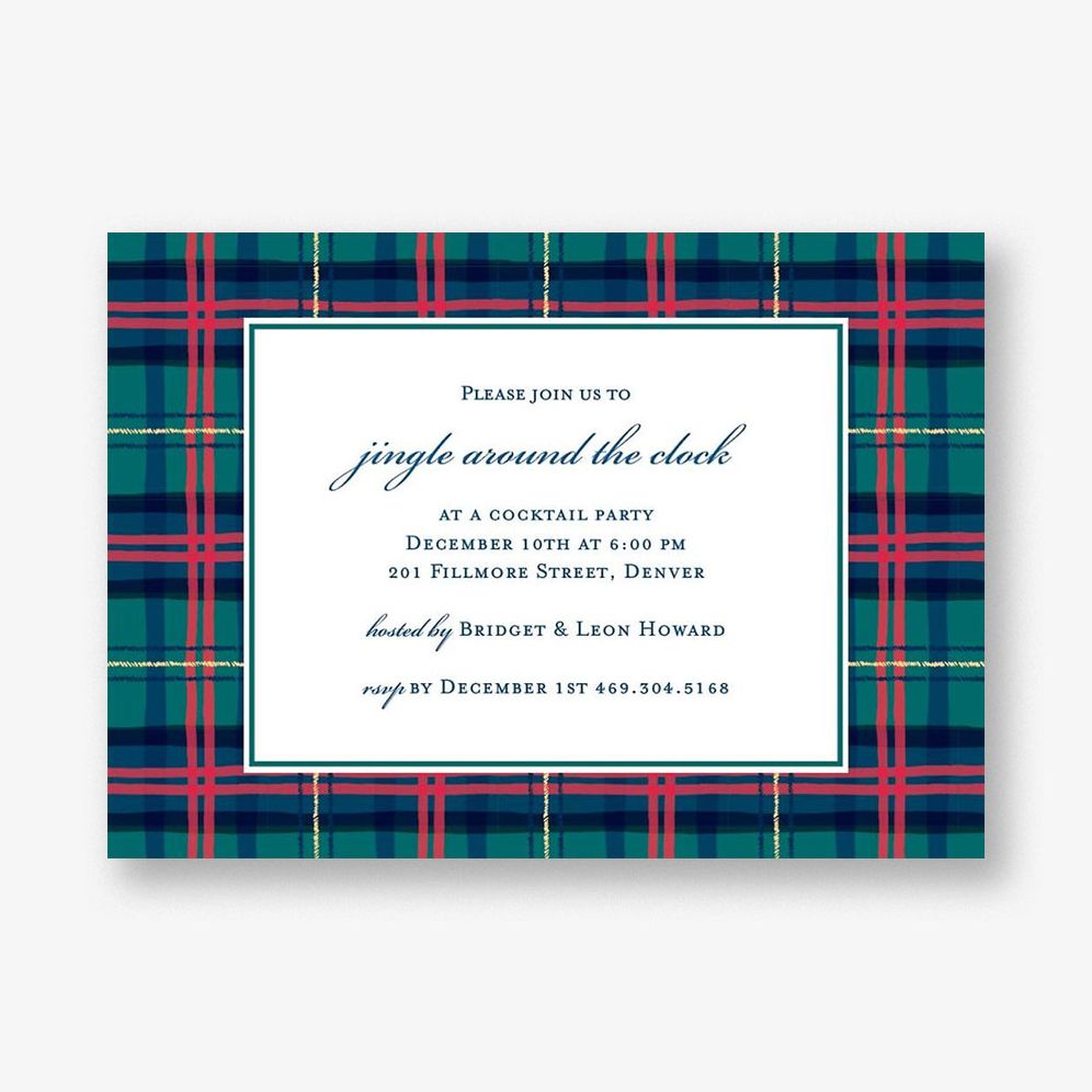 Plaid Invitation