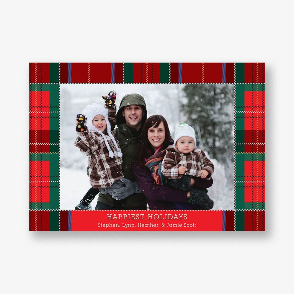 Tartan Horizontal Photo Card