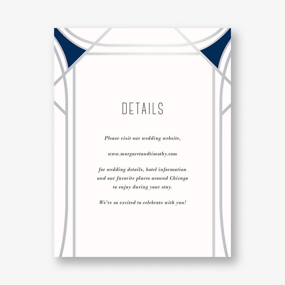Faceted Gemstone Foil Stamped Information Card